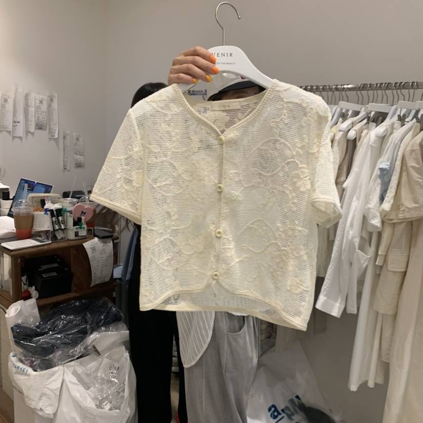 VENIR-a韓國代購女裝新款休閑推薦26夏季人氣襯衫蕾絲衫VENIR-a襯衫/蕾絲衫