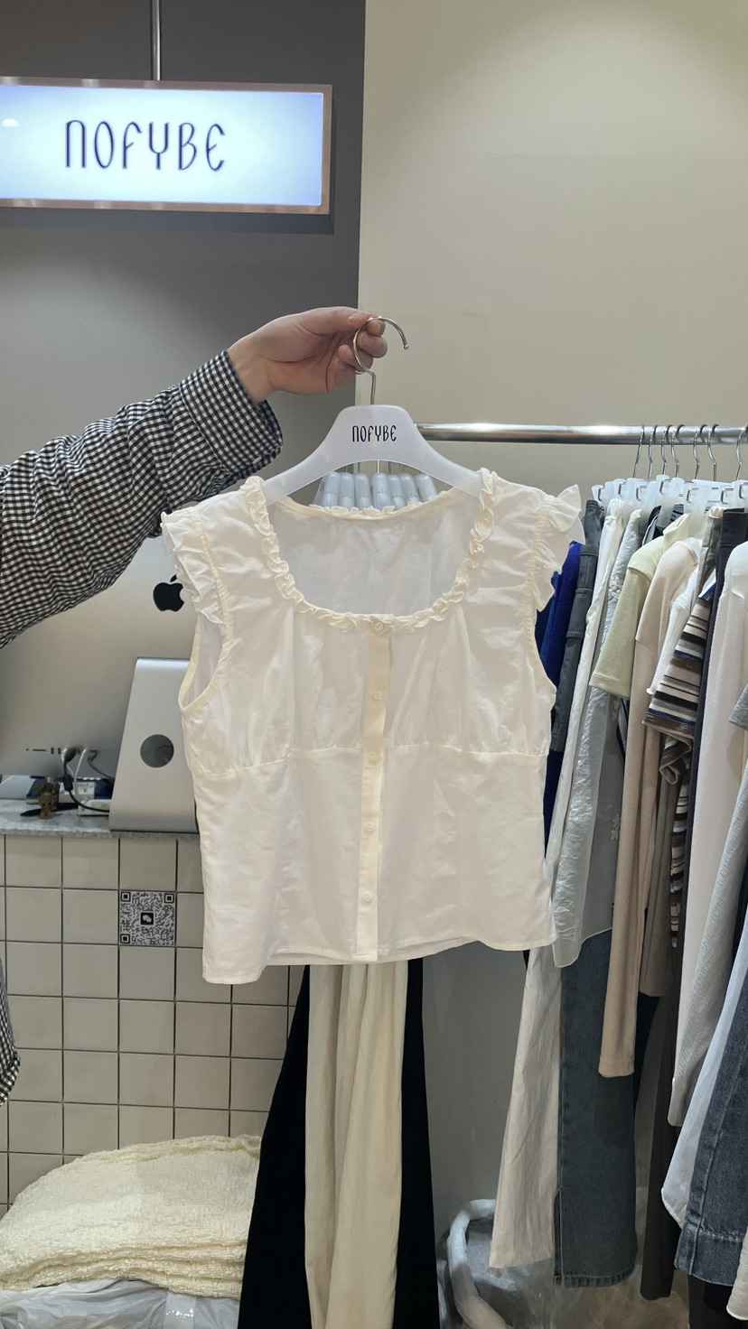 NOFYBE韓國直郵女裝新款推薦26夏季熱賣休閑吊帶背心荷葉邊NOFYBE吊帶/背心