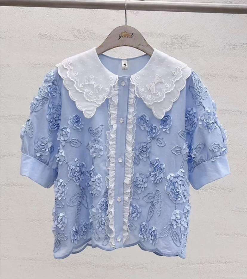 YARD韓國東大門直郵女士新品26夏季推薦休閑時尚襯衫蕾絲衫YARD襯衫/蕾絲衫