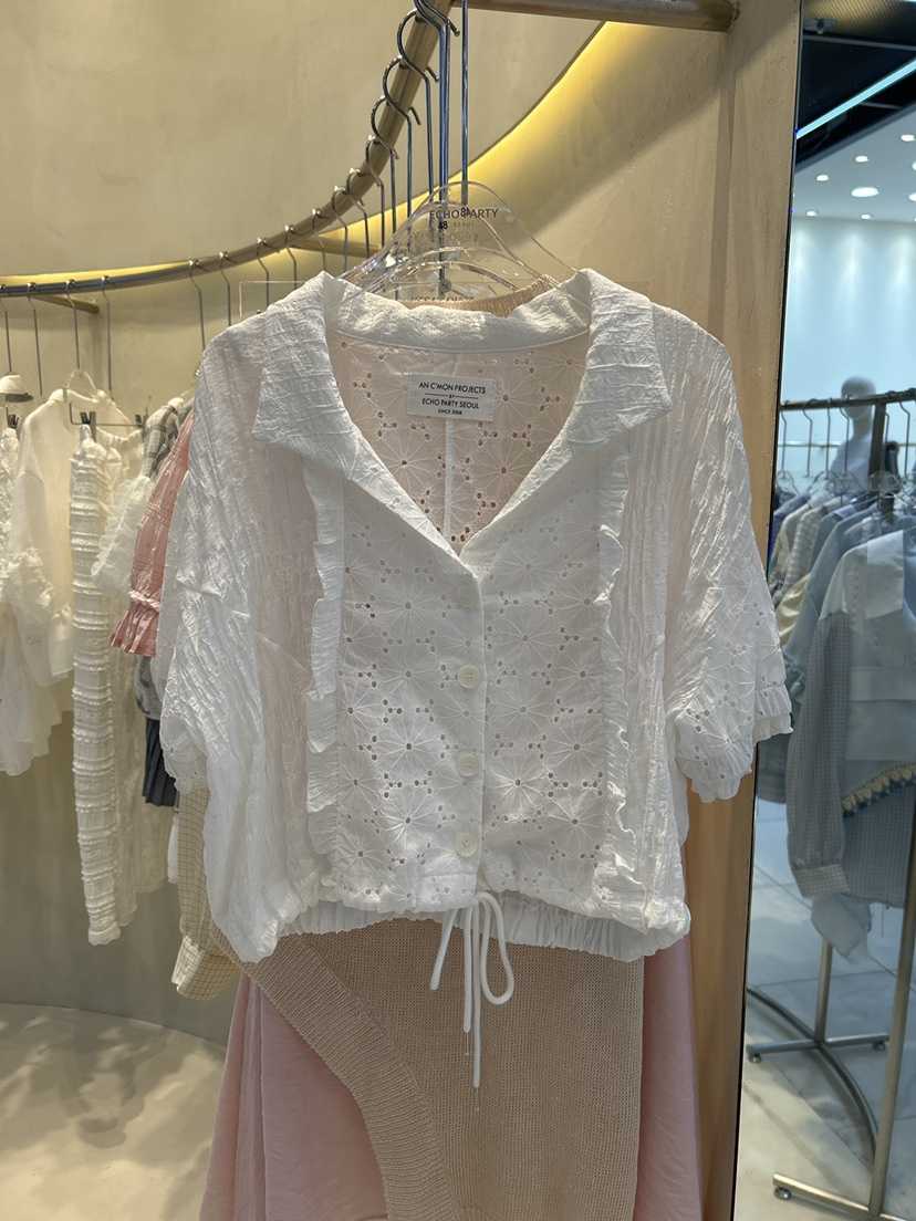 ECHOPARTY韓國東大門代購女士新款26夏季熱賣推薦襯衫蕾絲衫ECHOPARTY襯衫/蕾絲衫