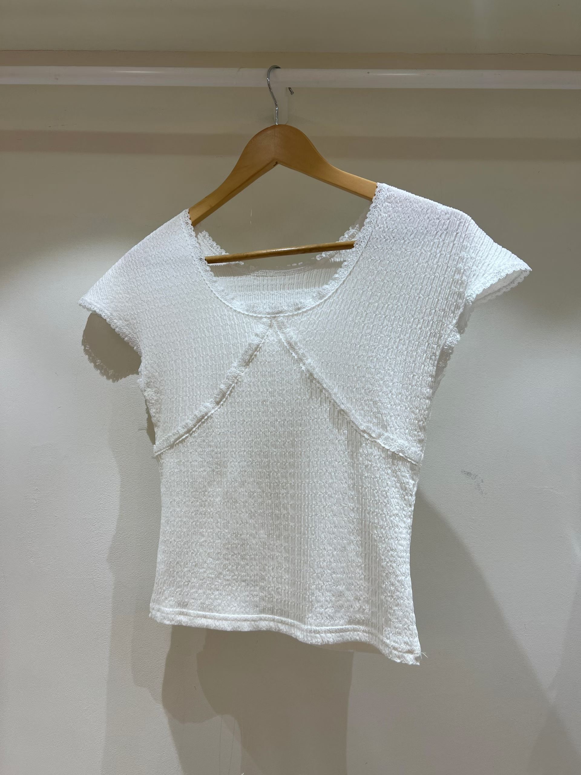 SOOMANCHAE-수만채-T韓國直郵實拍女士新品人氣T恤褶裥SOOMANCHAET恤