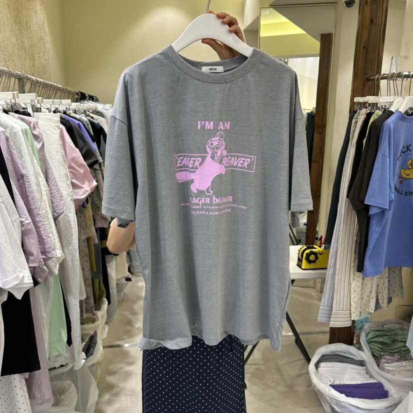 REFLAT韓國東大門直郵女士新款推薦人氣休閑時尚熱賣26夏季T恤REFLATT恤