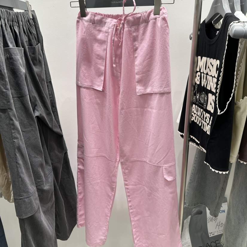 TARABY MOTION東大門實拍韓國女裝新品熱賣26夏季休閑褲口袋TARABY MOTION休閑褲