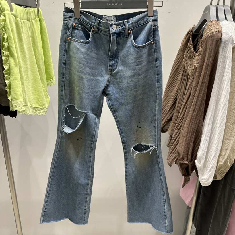 TARABY MOTION韓國東大門代購女士新款26夏季牛仔褲水洗TARABY MOTION牛仔褲