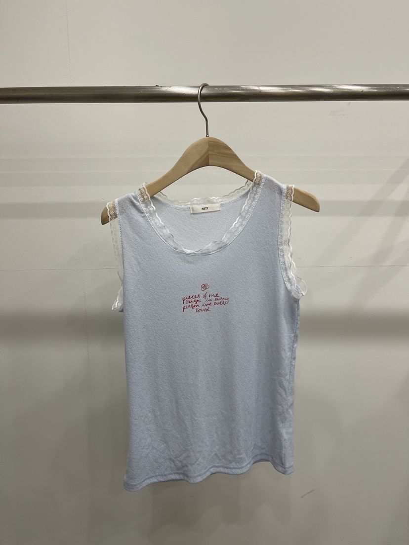 FIFTY東大門實拍韓國女裝新品熱賣人氣26夏季吊帶背心無袖羅紋FIFTY吊帶/背心