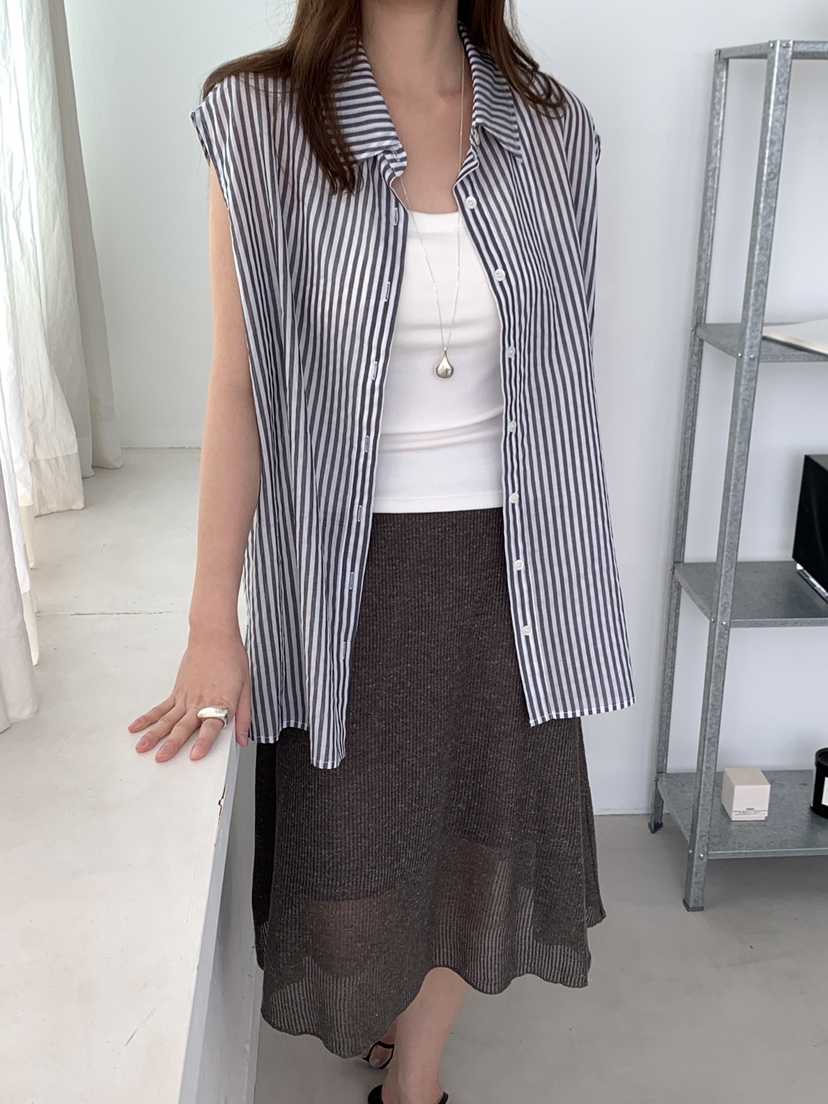 ATHEA韓國東大門直郵女裝新款26夏季時尚人氣襯衫蕾絲衫無袖ATHEA襯衫/蕾絲衫