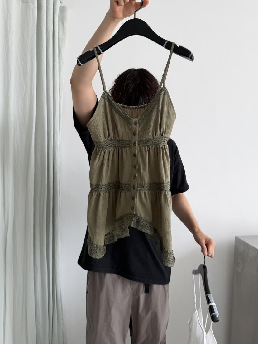 ARKIE/TAF韓國直郵實拍女士新款推薦熱賣吊帶背心蕾絲無袖ARKIE/TAF吊帶/背心