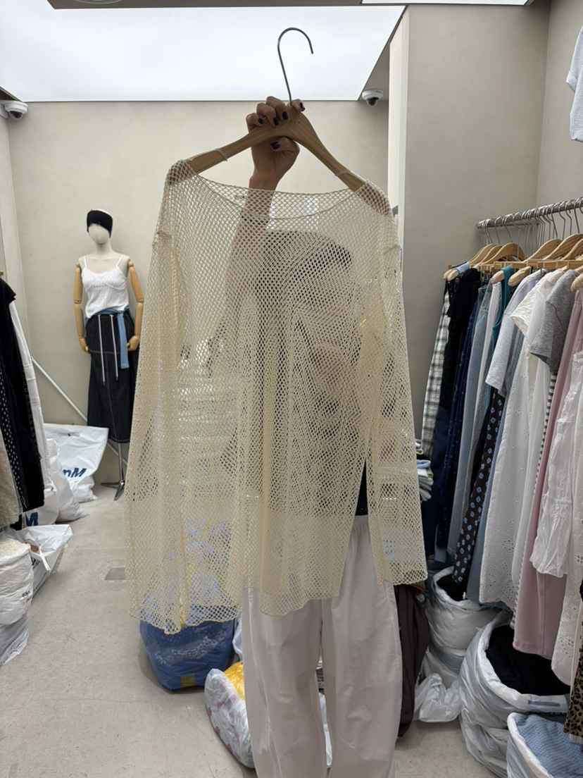 BREEZE東大門實拍韓國女士新款休閑熱賣時尚26夏季長袖T恤網眼BREEZE長袖T恤