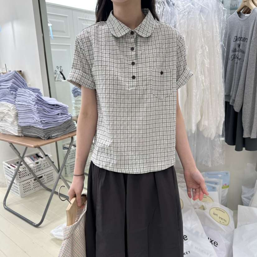 OURMOMENT韓國直郵實拍女士新品休閑人氣熱賣時尚襯衫蕾絲衫OURMOMENT襯衫/蕾絲衫