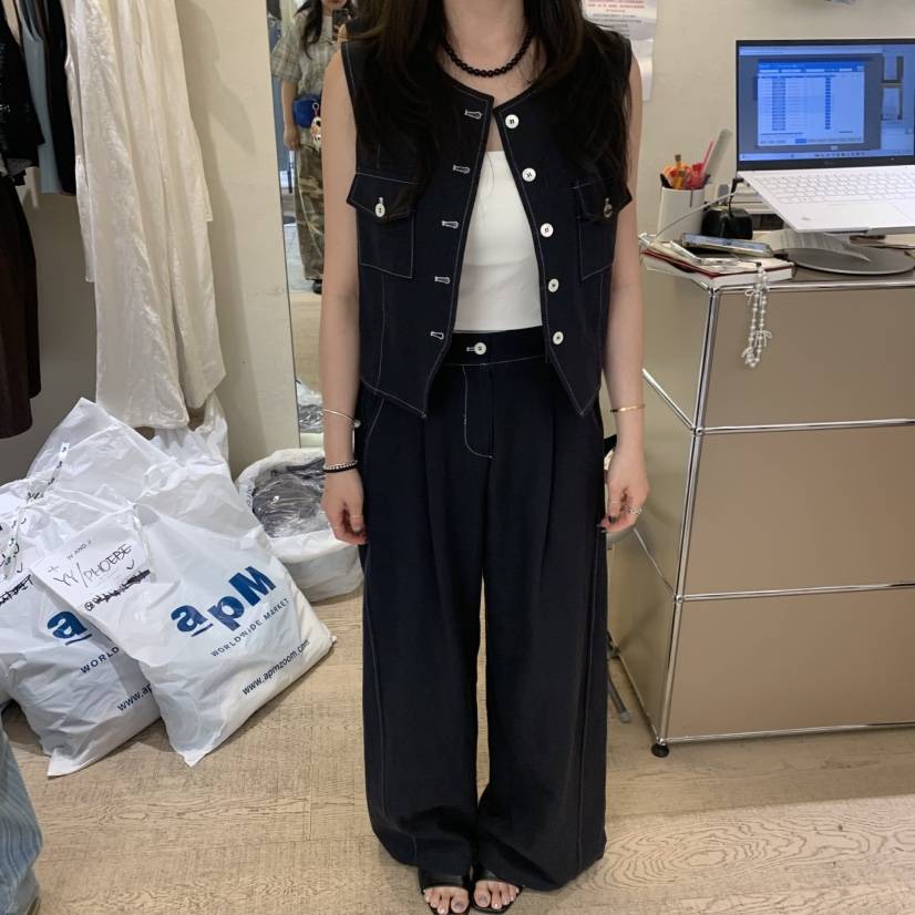 W AND J韓國直郵女裝新品推薦時尚人氣休閑套裝不含內搭W AND J套裝