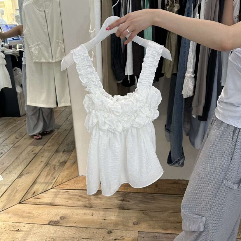 CREAM VILLA韓國東大門代購女裝新款26夏季吊帶背心CREAM VILLA吊帶/背心