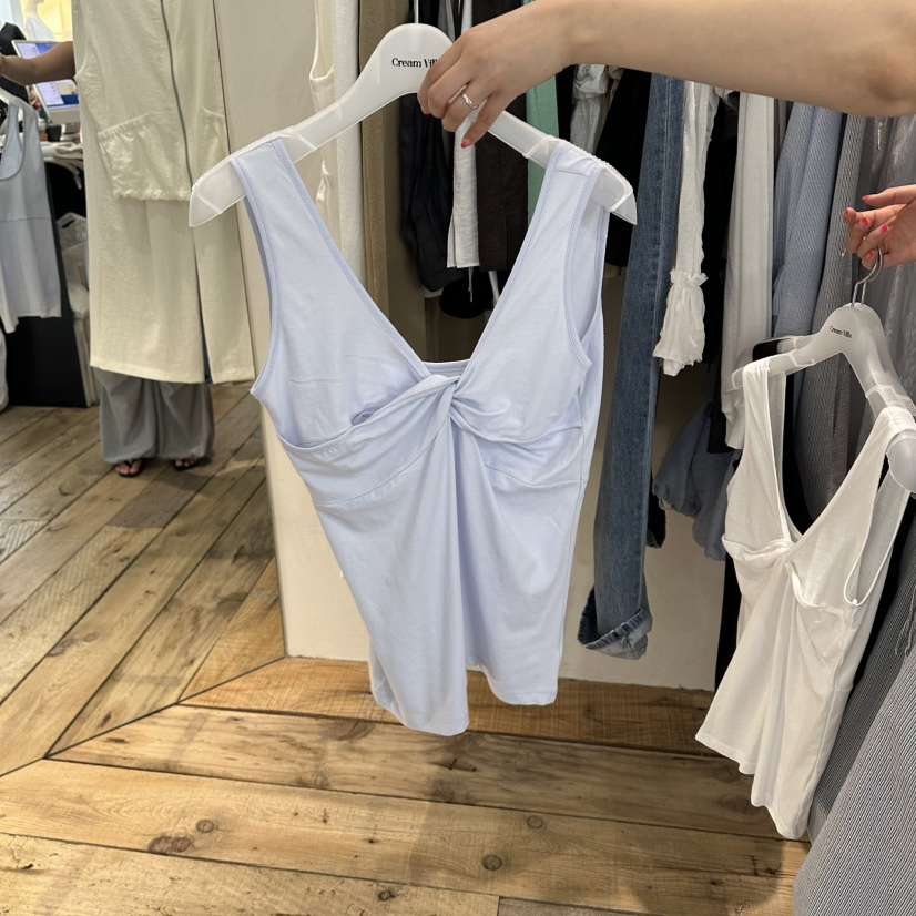 CREAM VILLA韓國東大門代購女士新品人氣吊帶背心無袖CREAM VILLA吊帶/背心