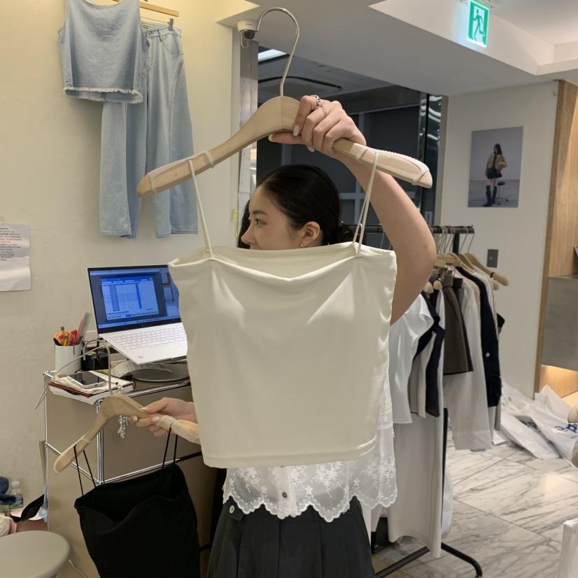 W AND J韓國直郵女裝新款人氣26夏季休閑時尚熱賣吊帶背心W AND J吊帶/背心