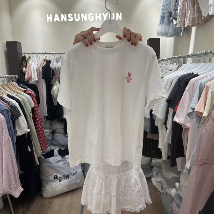 HANSUNGHYUN韓國東大門直郵女裝新款人氣休閑26夏季T恤棉質HANSUNGHYUNT恤
