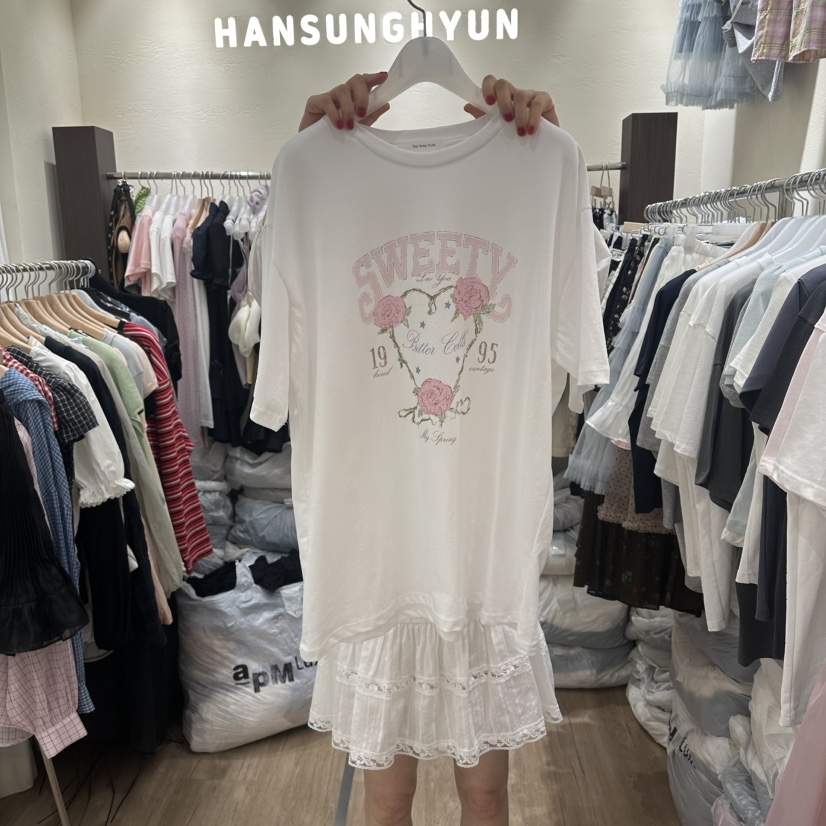 HANSUNGHYUN韓國直郵實拍女士新品時尚26夏季熱賣休閑T恤HANSUNGHYUNT恤