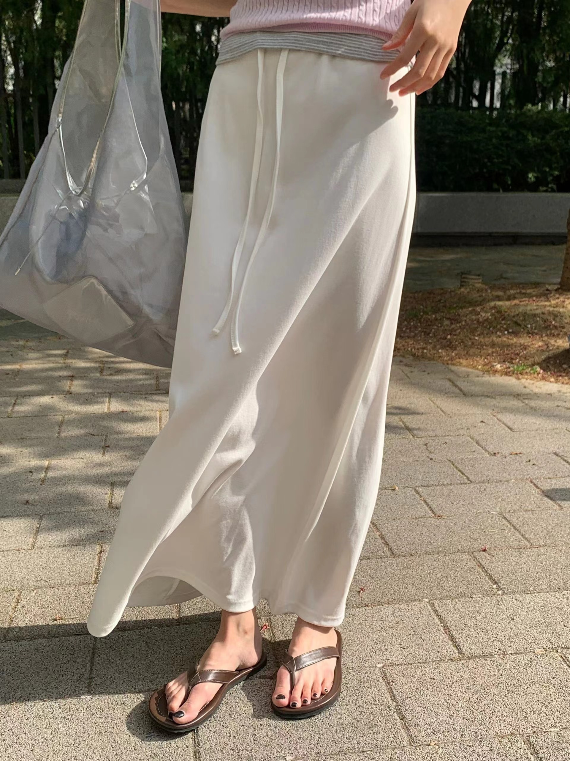 AREING韓國直郵實拍女士新款推薦人氣休閑時尚26夏季長裙天絲AREING-2件起長裙