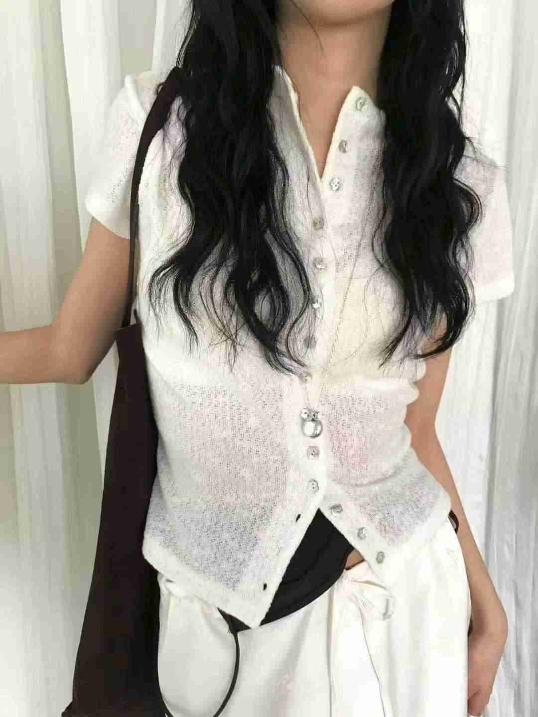 AVANDACE東大門實拍韓國女士新款熱賣時尚26夏季針織衫紐扣AVANDACE針織衫