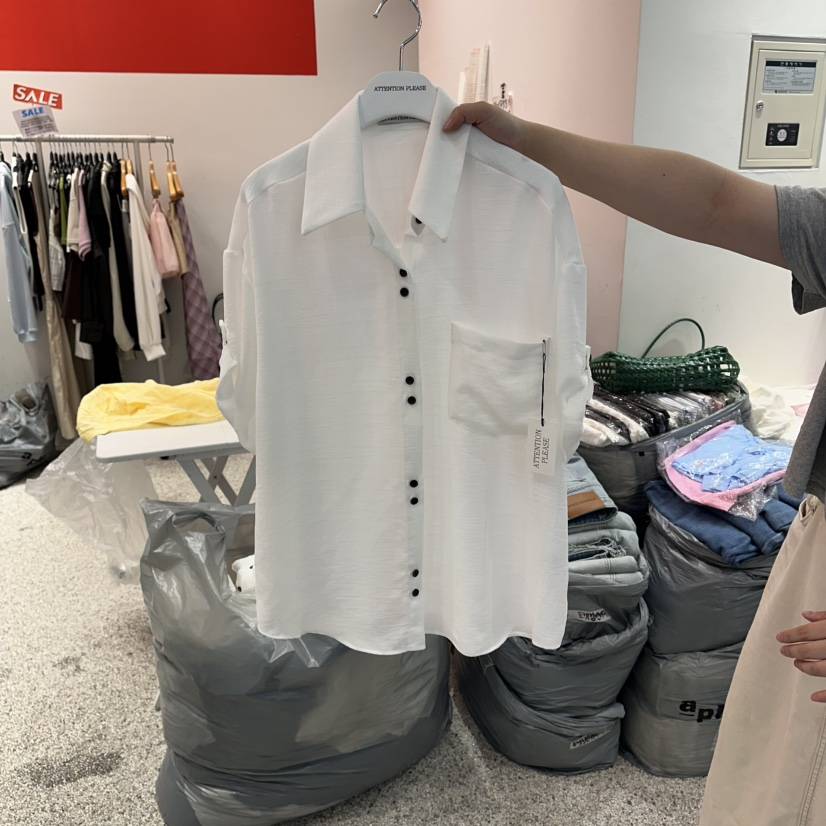 ATPZ韓國東大門直郵女士新品推薦人氣襯衫蕾絲衫不含內搭ATTENTION PLEAES襯衫/蕾絲衫