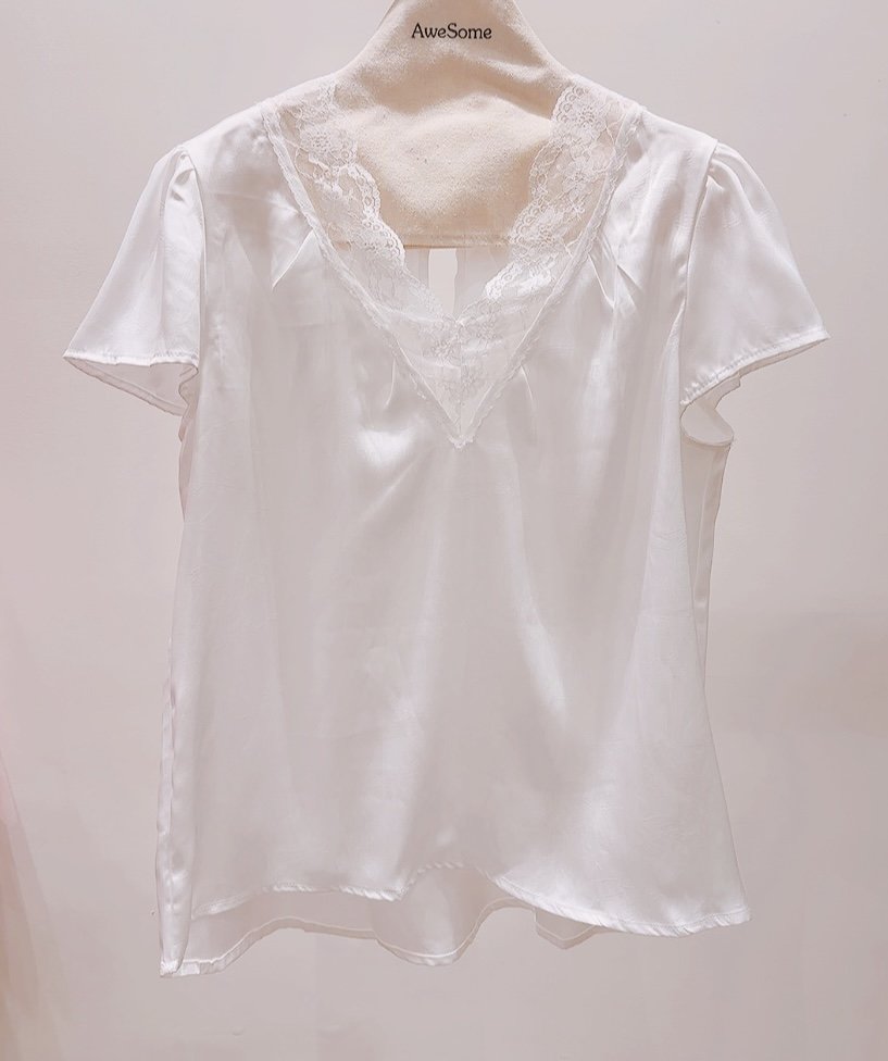 AWESOME-P韓國直郵實拍女裝新品推薦熱賣襯衫蕾絲衫絲綢AWESOME-P襯衫/蕾絲衫