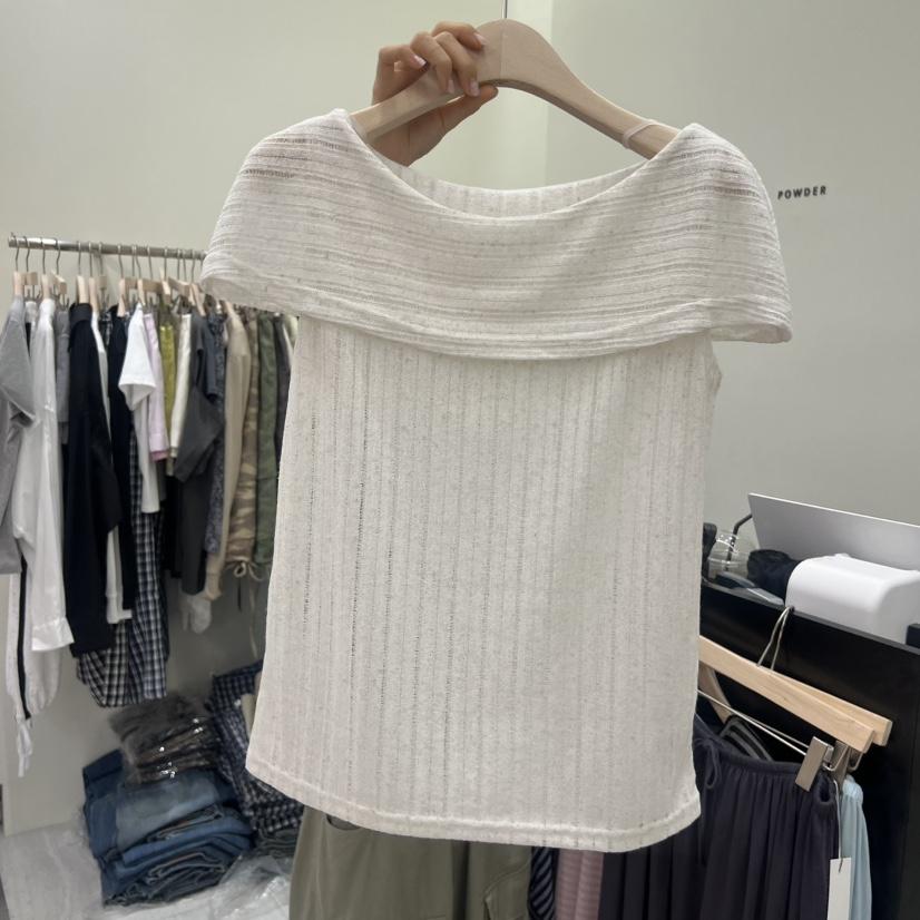POWDER韓國直郵實拍女士新品休閑推薦熱賣26夏季時尚針織衫POWDER針織衫