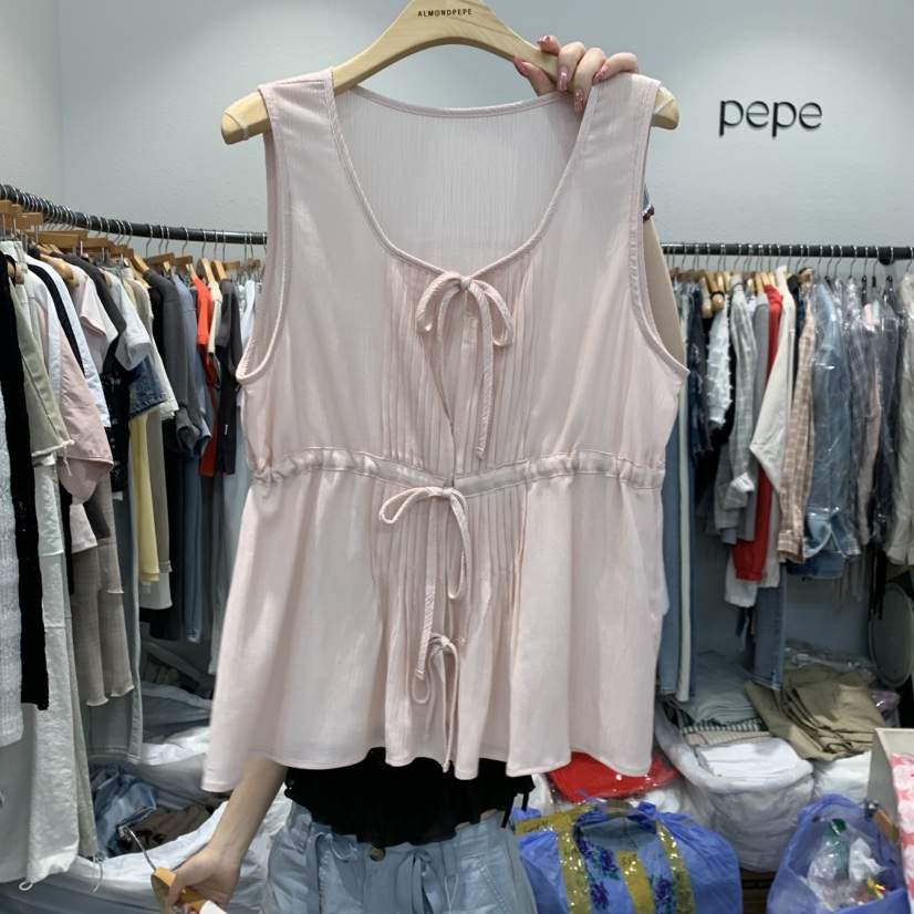 ALMOND PEPE韓國代購女裝新品熱賣26夏季時尚人氣吊帶背心ALMOND PEPE吊帶/背心