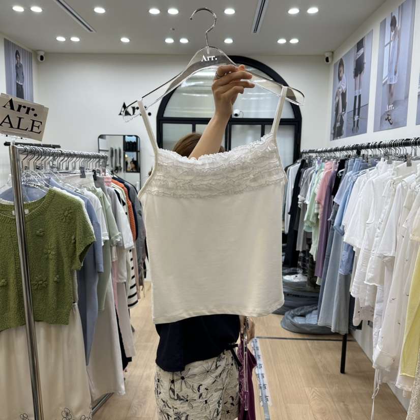 ARR韓國東大門代購女裝新品26夏季熱賣休閑時尚吊帶背心網狀ARR吊帶/背心