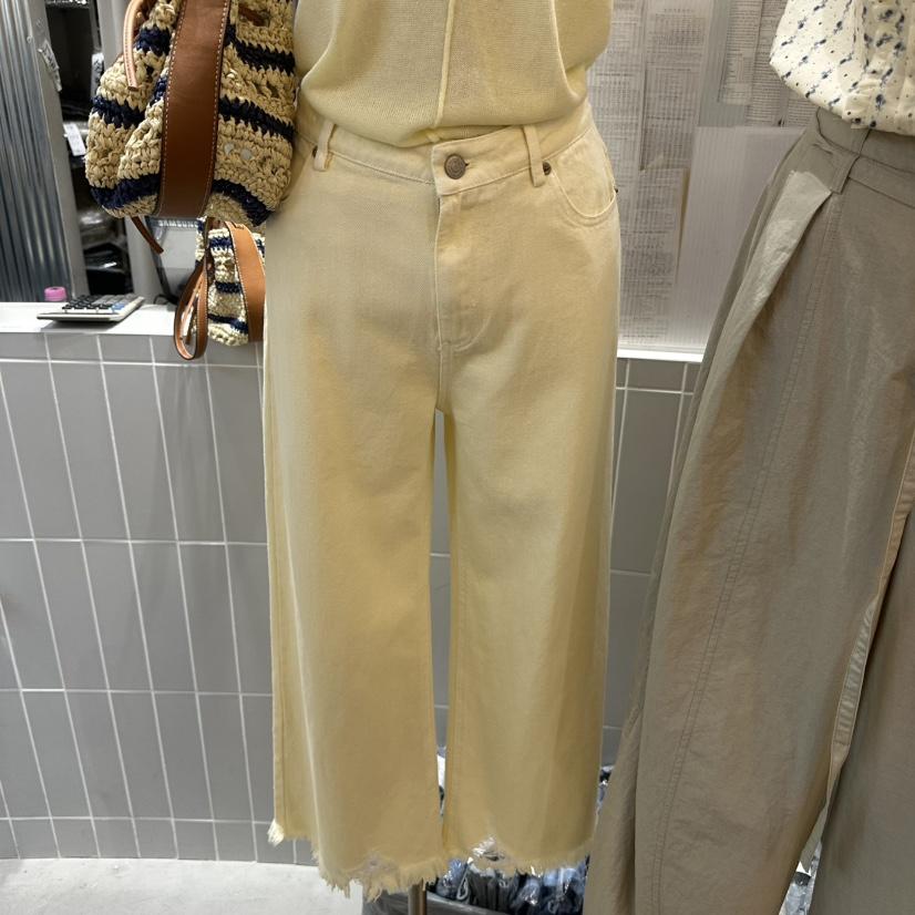 ALEGRE韓國直郵女裝新品26夏季人氣熱賣休閑褲水洗牛仔布ALEGRE休閑褲
