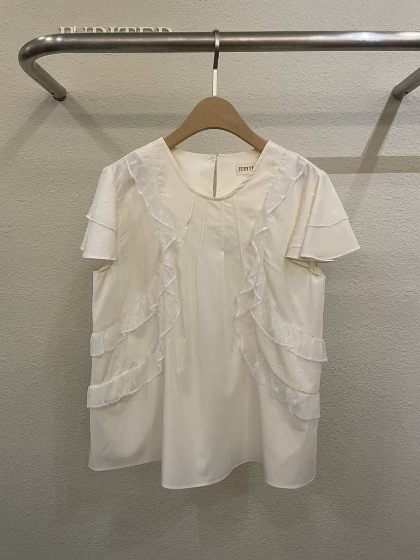 JUPITER韓國代購女士新款熱賣人氣26夏季推薦休閑襯衫蕾絲衫JUPITER襯衫/蕾絲衫