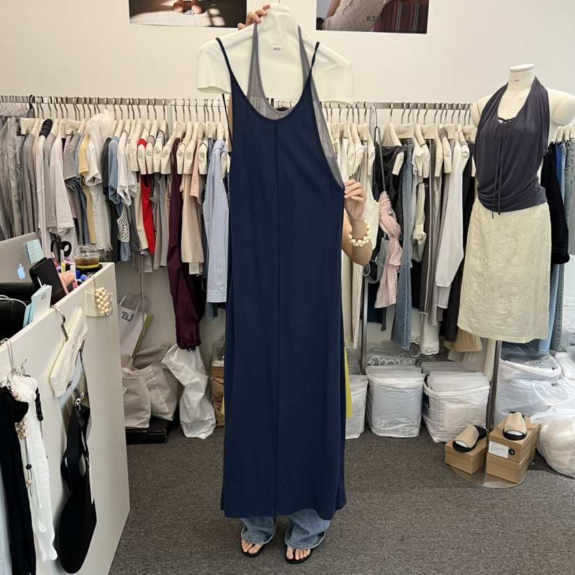 MAG韓國直郵女士新品推薦人氣時尚連衣裙不含內搭OPS假兩件SALONDEMAG連衣裙