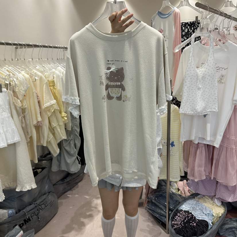 MIMME/LOOKK韓國東大門代購女裝新品時尚推薦人氣熱賣T恤MIMME/LOOKKT恤