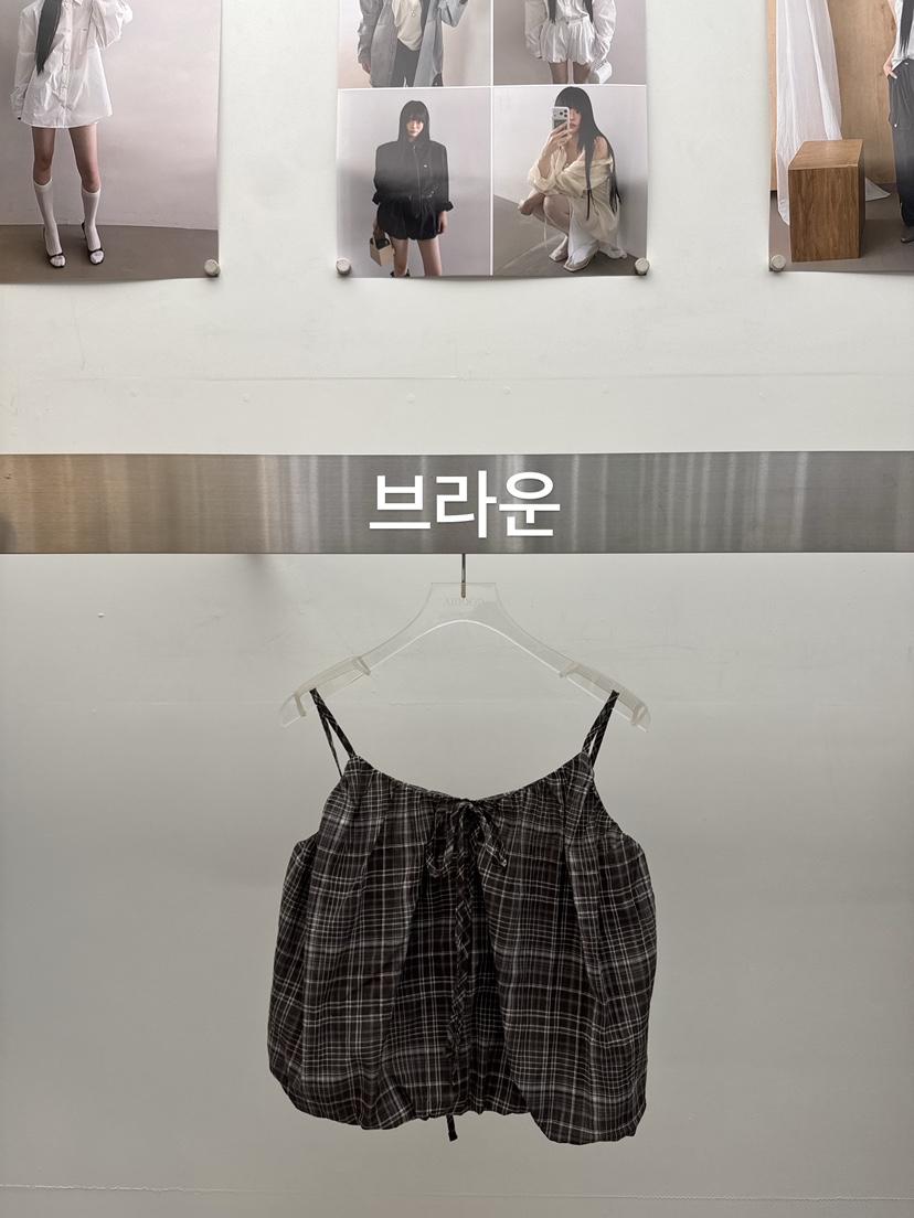 AMOOD韓國東大門直郵女士新品26夏季休閑熱賣吊帶背心格子AMOOD吊帶/背心