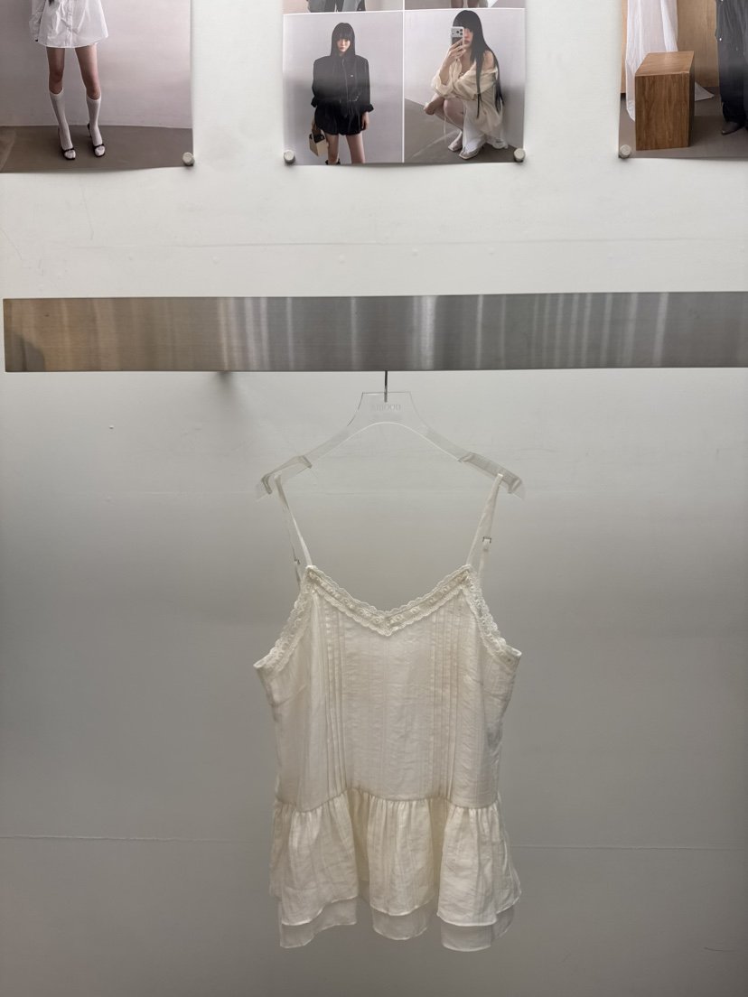 AMOOD韓國代購女士新品熱賣休閑人氣26夏季吊帶背心褶裥無袖AMOOD吊帶/背心