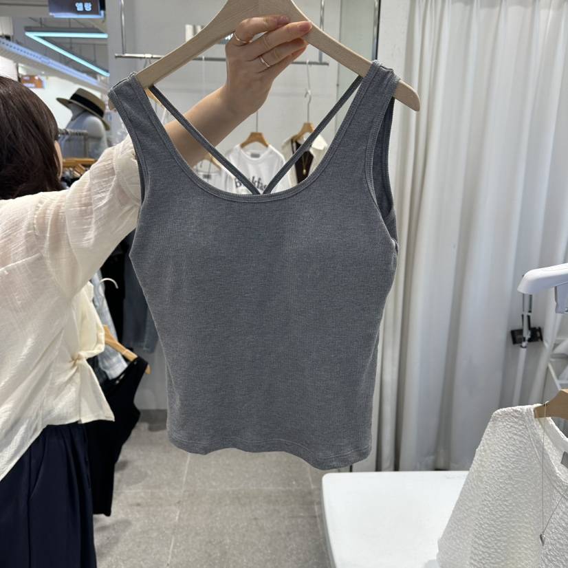 ELAN韓國直郵實拍女裝新品人氣時尚熱賣26夏季休閑吊帶背心ELAN吊帶/背心