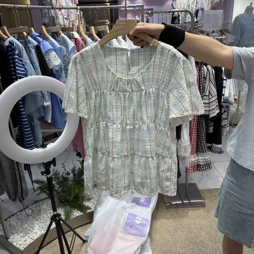 VIRUS韓國直郵實拍女士新品26夏季推薦熱賣人氣襯衫蕾絲衫VIRUS襯衫/蕾絲衫