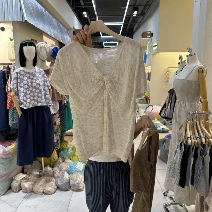 HIPTIQUE韓國代購女士新款時尚人氣熱賣26夏季休閑T恤絲帶HIPTIQUET恤