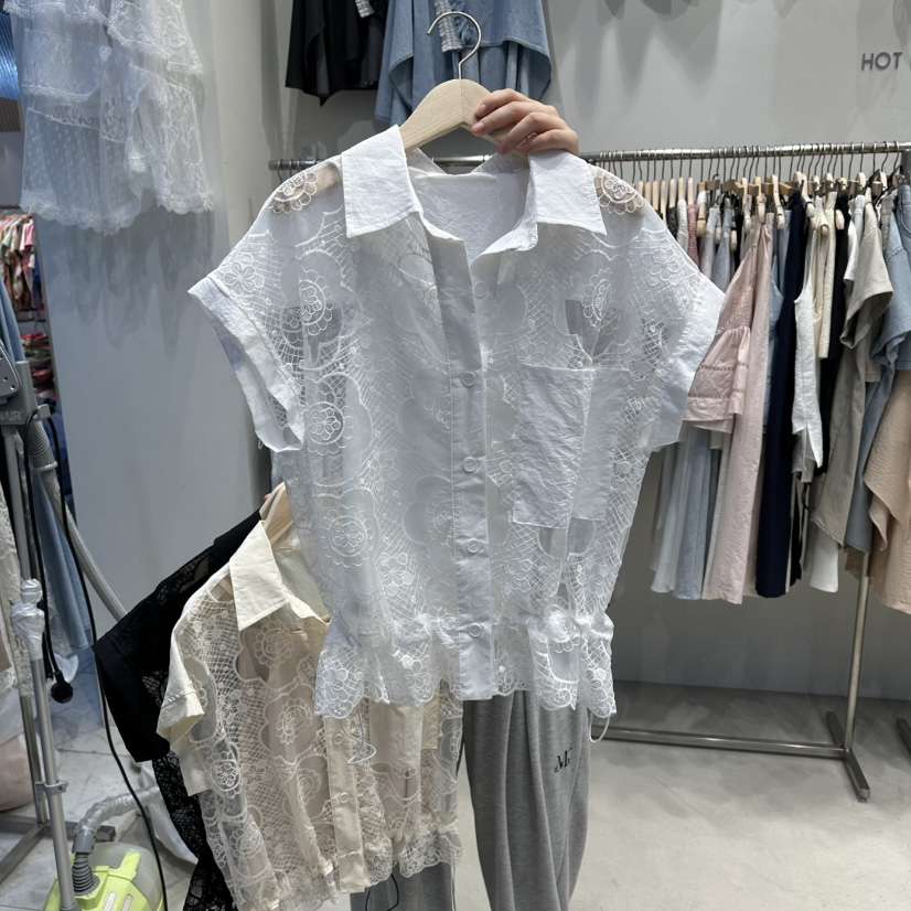 HOT PLACE/DREAM GIRIS/HOT ISSUE韓國直郵女士新品26夏季襯衫蕾絲衫刺繡套裝HOT PLACE/DREAM GIRIS/HOT ISSUE襯衫/蕾絲衫