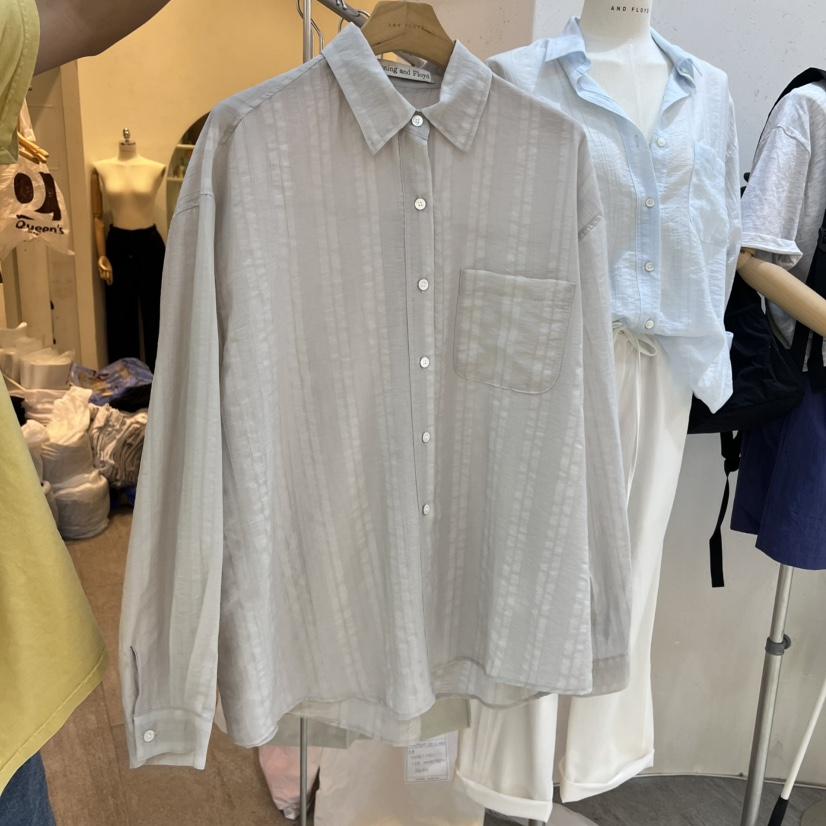 AND FLOYD韓國直郵女裝新品時尚推薦26夏季襯衫蕾絲衫條紋stunning and Floyd襯衫/蕾絲衫