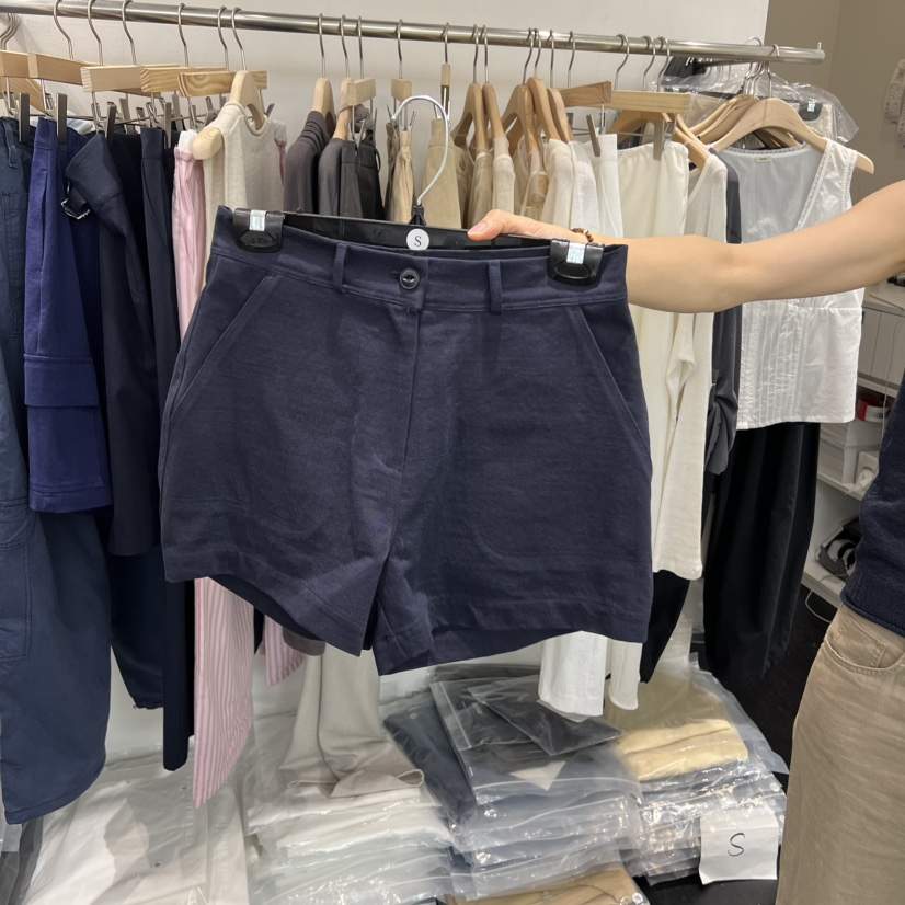 TAFFETA/MURET韓國直郵實拍女士新品熱賣推薦休閑短褲亞麻TAFFETA/MURET短褲