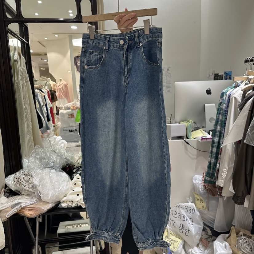 THEMORYPARK韓國直郵女裝新品熱賣人氣推薦時尚休閑牛仔褲THE MORY PARK牛仔褲