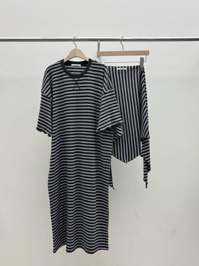 TOLL韓國代購女裝新款休閑人氣時尚26夏季熱賣套裝華夫格TOLL套裝
