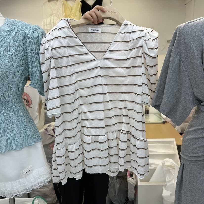 SAGE BRUSH韓國直郵女士新品26夏季熱賣休閑時尚人氣T恤SAGE BRUSHT恤