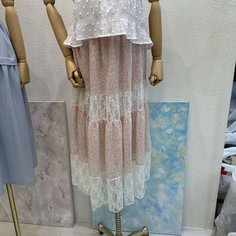 SYMPHONY韓國東大門代購女士新品熱賣休閑人氣26夏季長裙撞色SYMPHONY長裙