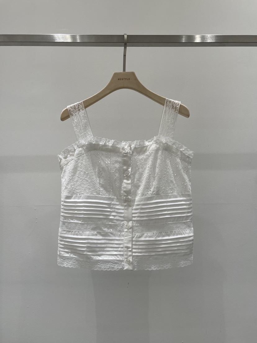 RE STYLE-Q韓國直郵女士新品熱賣人氣吊帶背心褶裥無袖RE STYLE吊帶/背心