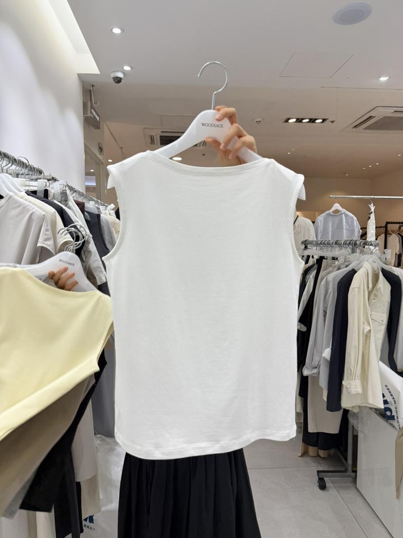 WOOD SAGE東大門實拍韓國女士新品人氣吊帶背心船領無袖WOOD SAGE吊帶/背心