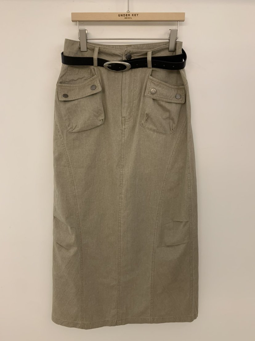 UNDER KEY韓國東大門直郵女裝新品26夏季熱賣長裙含腰帶UNDER KEY長裙
