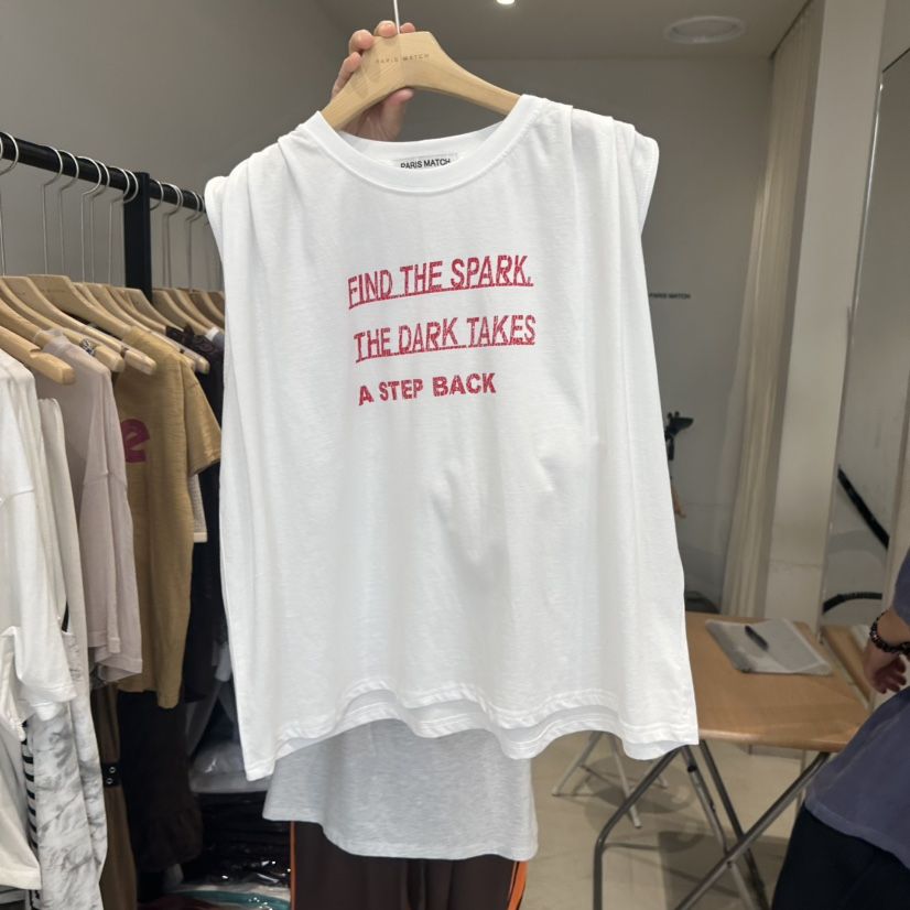PARIS MATCH東大門實拍韓國女裝新款時尚休閑推薦吊帶背心PARIS MATCH吊帶/背心
