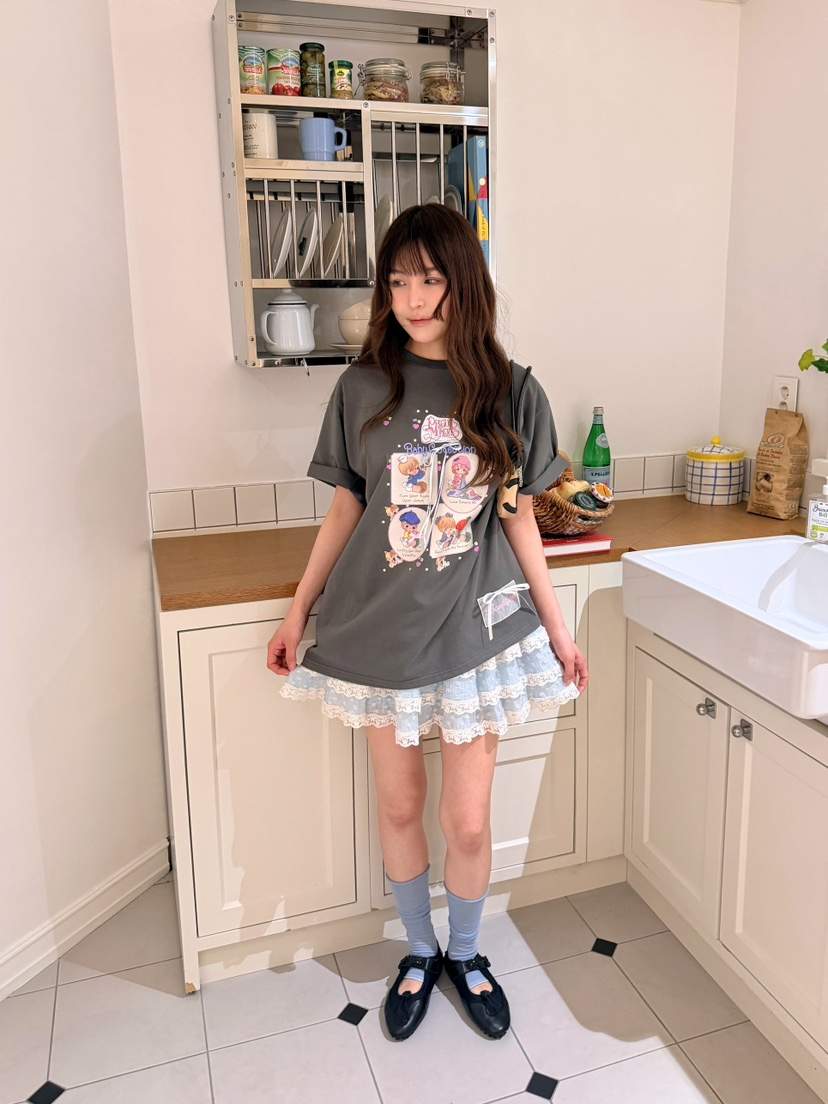 BOUTIQUE-L韓國直郵女裝新款26夏季熱賣人氣休閑推薦T恤BOUTIQUE-LT恤