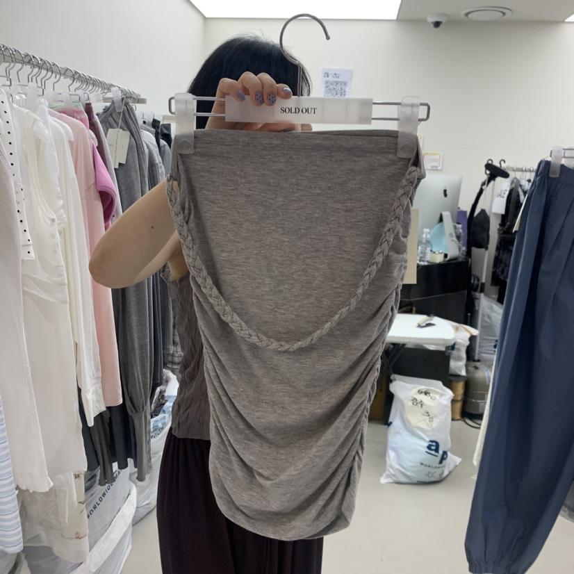 SOLD OUT韓國代購女裝新款熱賣人氣推薦休閑吊帶背心露肩SOLD OUT吊帶/背心