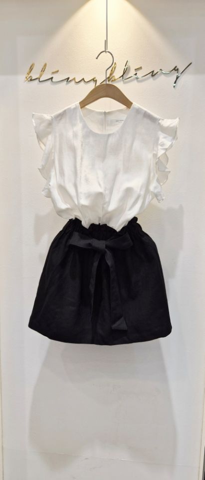 BLING BLING-S/RICO韓國東大門直郵女裝新品26夏季連衣裙撞色BLING BLING-S/RICO連衣裙