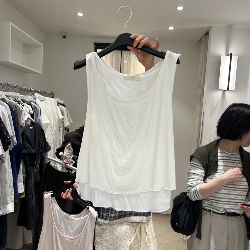 VENIR-a韓國東大門直郵女裝新品休閑時尚吊帶背心假兩件VENIR-a吊帶/背心